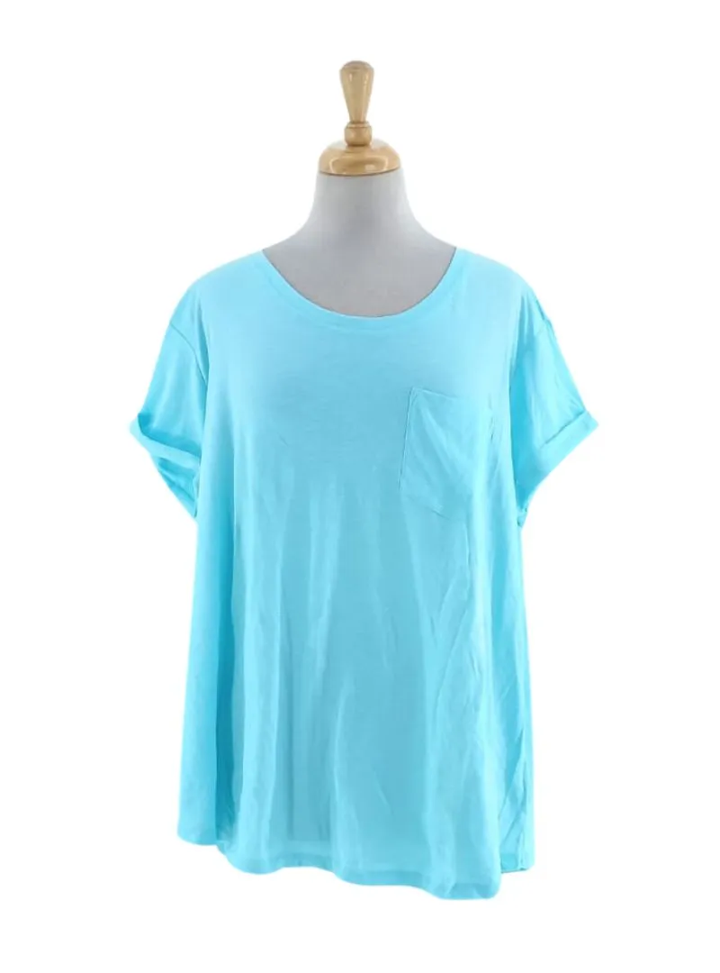 BASIC POCKET DETAIL TEE sold by FBO