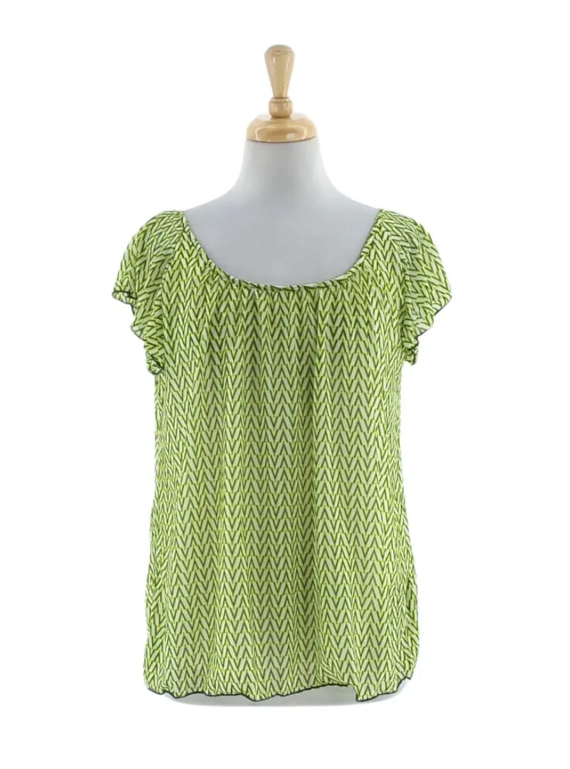 PATTERNED ROUND NECK BLOUSE sold by FBO