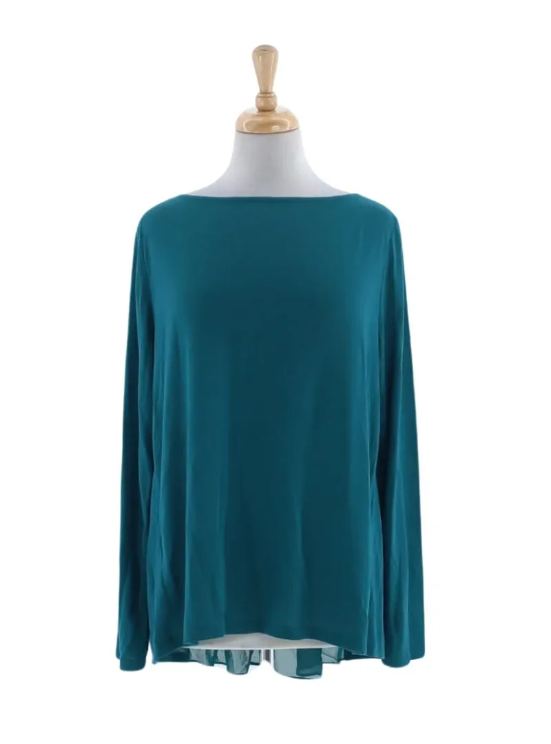 SOFT KNIT COMBO BLOUSE sold by FBO