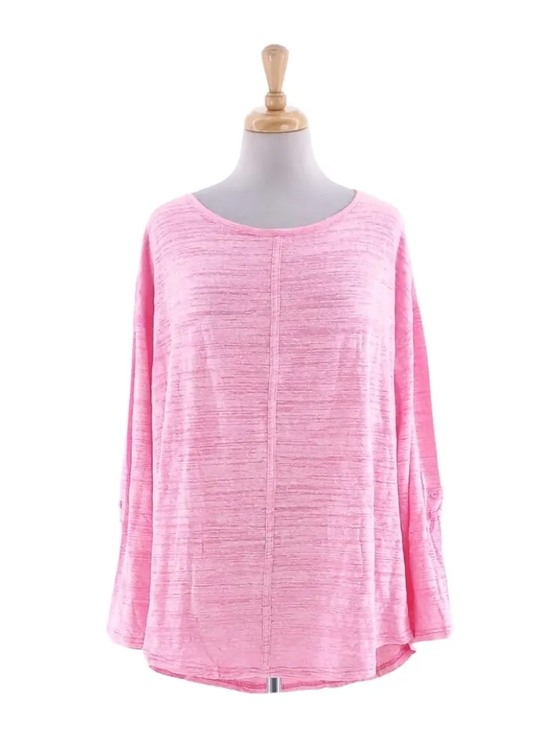 TEXTURED STRIPED KNIT TOP sold by FBO