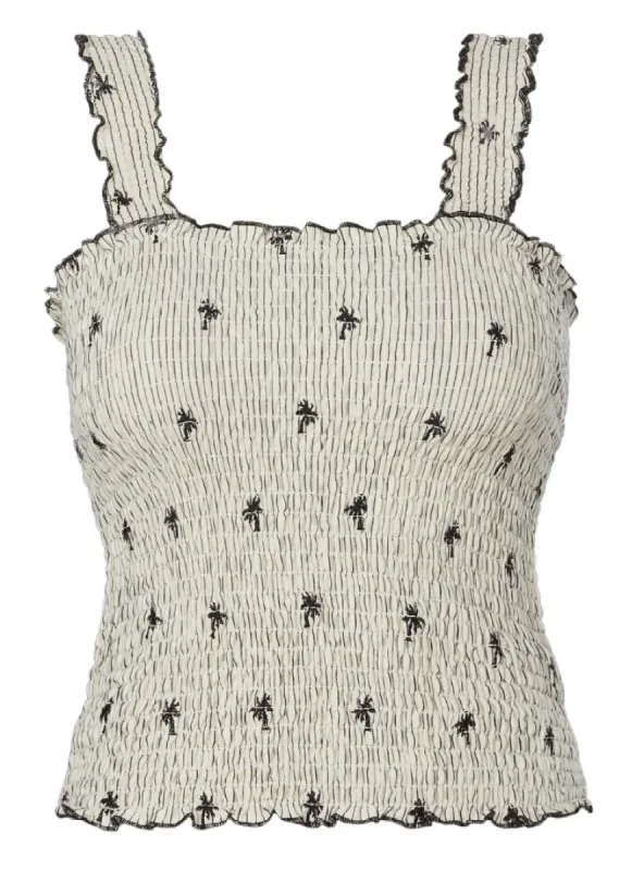 SHIRRED DETAILED FITTED TOP sold by FBO