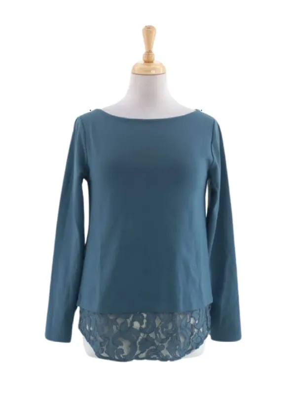 FLORAL LACE DETAIL HEM TOP sold by FBO