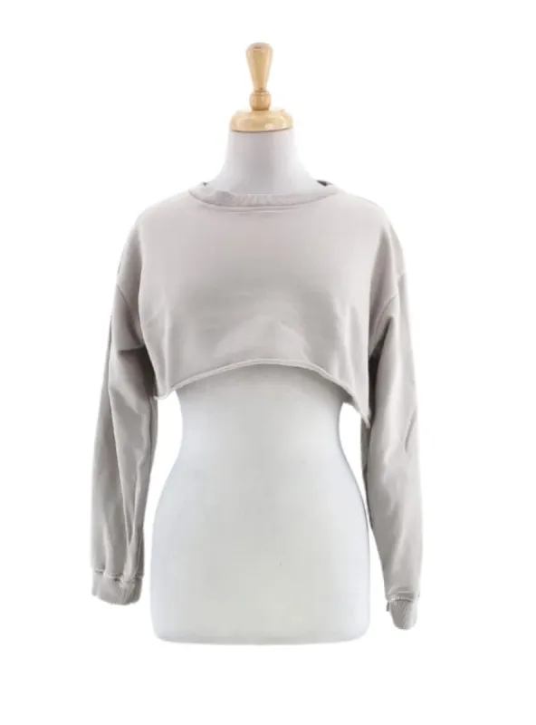 FLEECE CROPPED CREW NECK sold by FBO