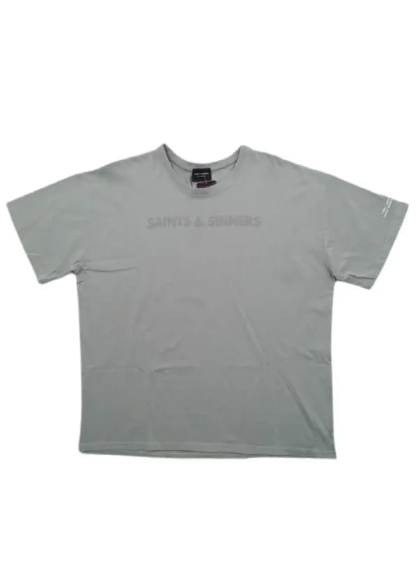 PRINTED OVERSIZED LOGO CREW TEE sold by FBO