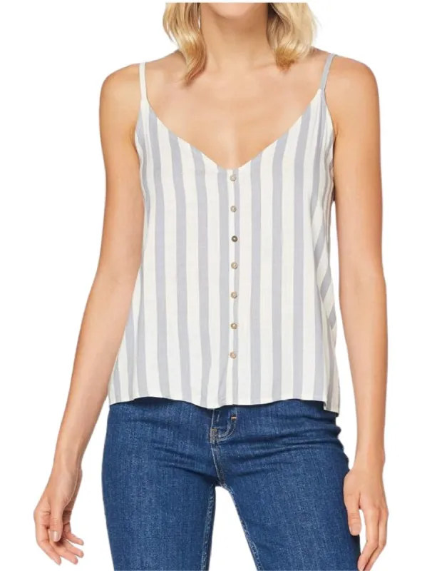 STRIPPED BUTTONED TEE sold by FBO