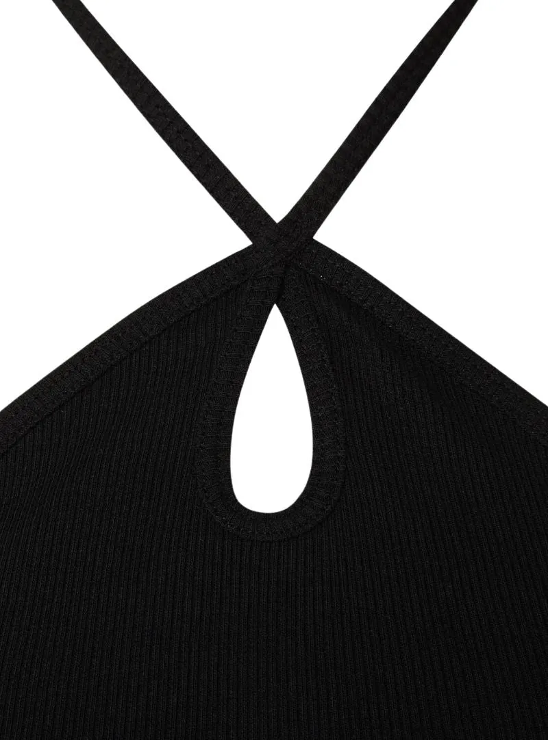 BACK TIE RIB CROP TOP sold by FBO product image thumbnail 3