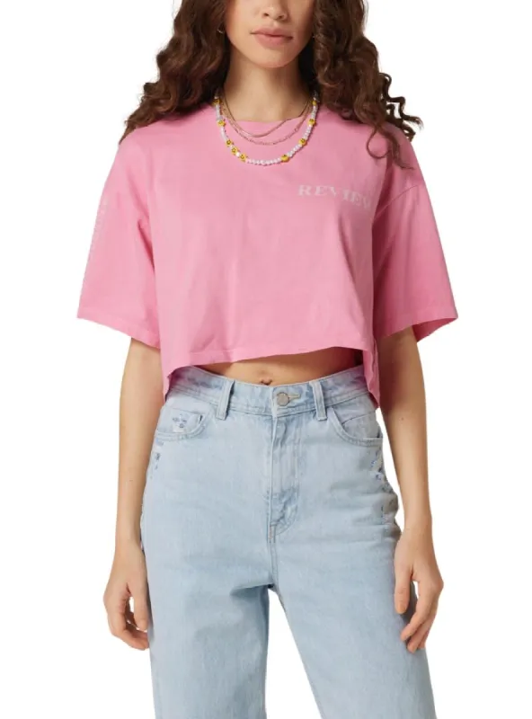 PRINTED BOXY CROPPED TEE sold by FBO