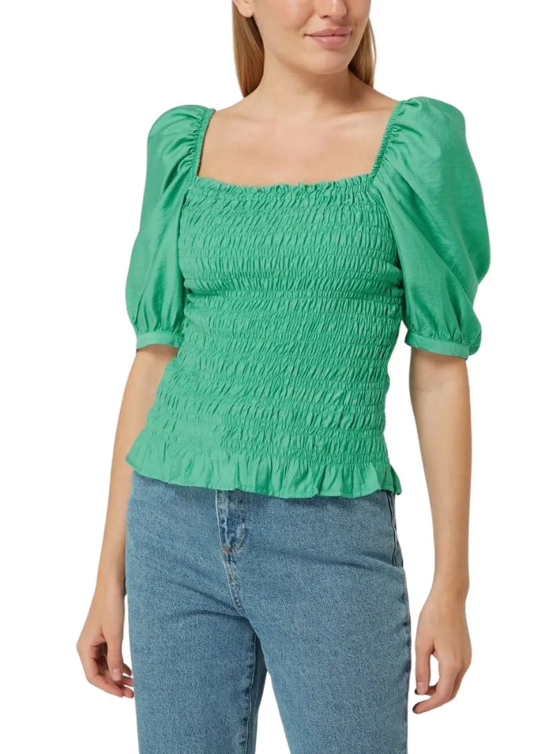 DETAIL SQUARE NECK SMOCK TOP sold by FBO