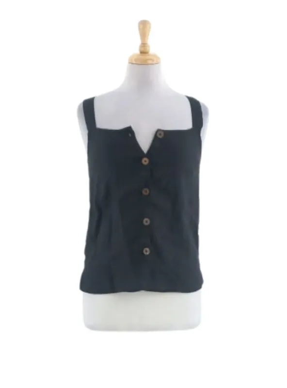 PURE LINEN BUTTON UP BLOUSE sold by FBO