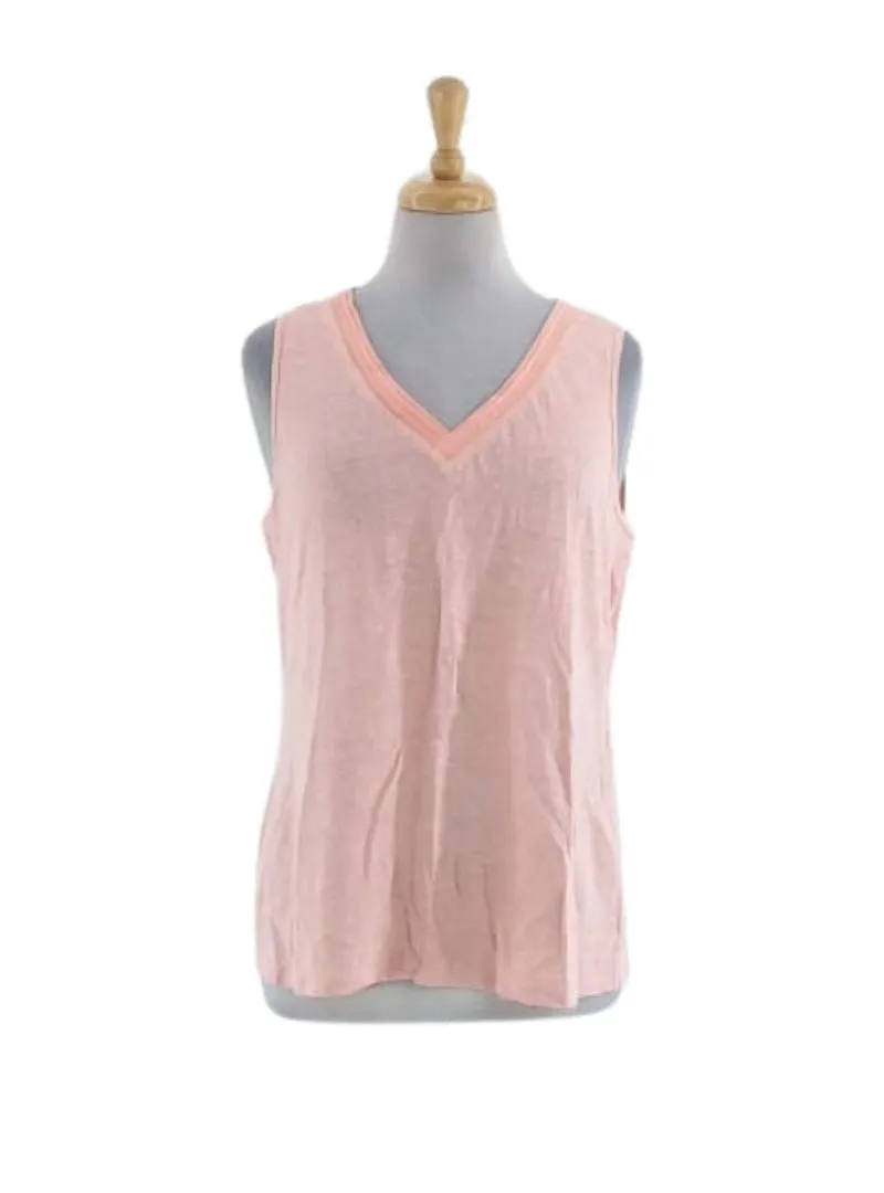 KNIT FEEL V-NECK SLEEVELESS TOP sold by FBO