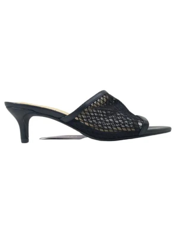 NET PATTERN SLIP ON KITTEN HEEL sold by FBO