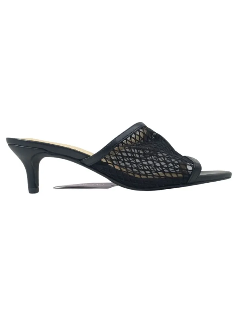 NET PATTERN SLIP ON KITTEN HEEL sold by FBO