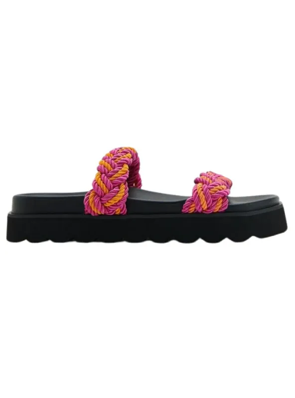 PLATFORM WOVEN BRAIDED SLIDES sold by FBO