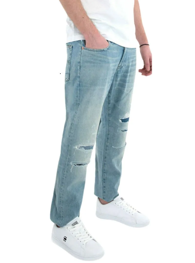 STRAIGHT TAPERED DENIM JEANS sold by FBO product image thumbnail 3