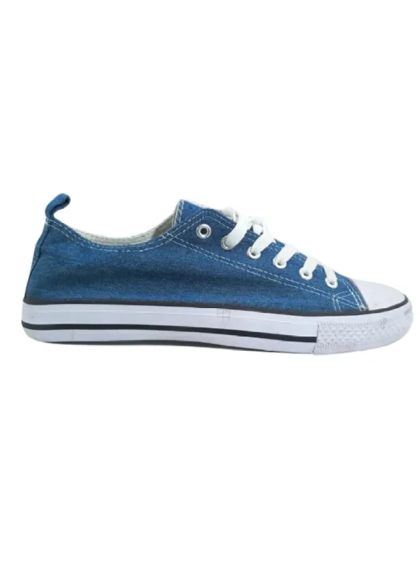 DENIM LACE UP SNEAKERS sold by FBO