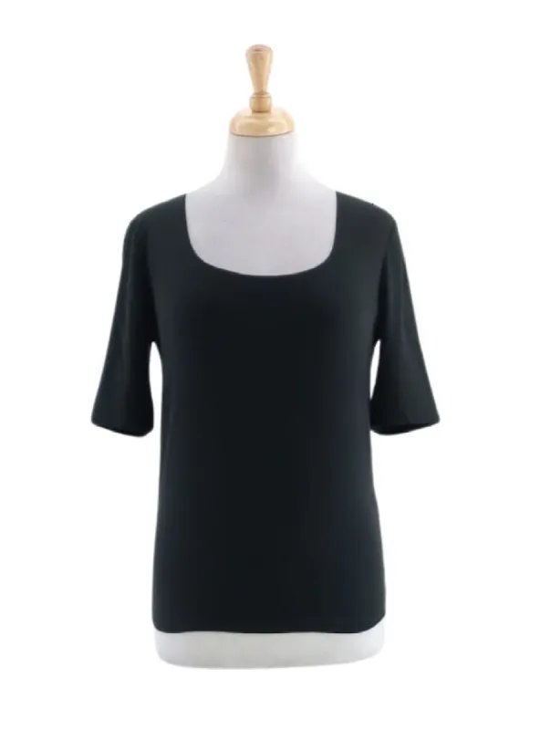 SOLID SQUARE NECK TEE sold by FBO