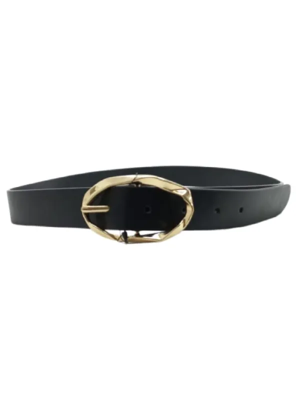PLEATHER DETAILED BUCKLE BELT sold by FBO
