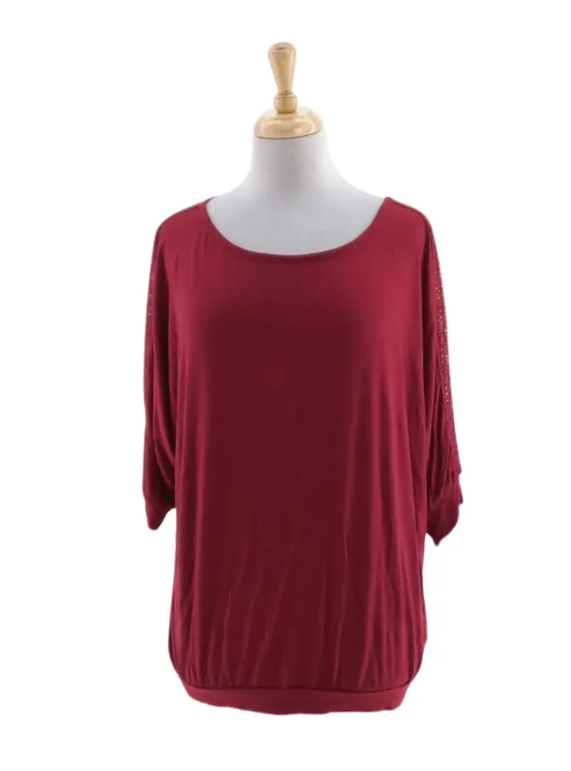 LACE DETAILED SLEEVE TOP sold by FBO