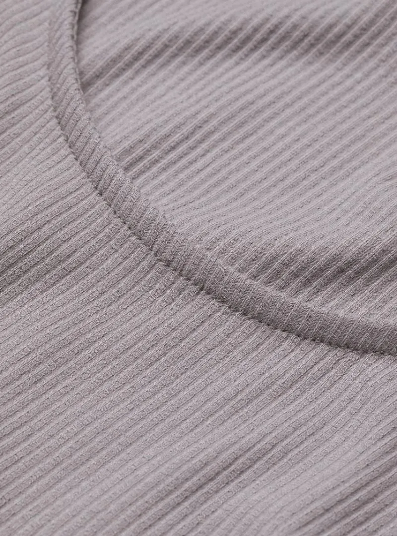 RIB TEXTURE SCOOP NECK CROP TOP sold by FBO product image thumbnail 2