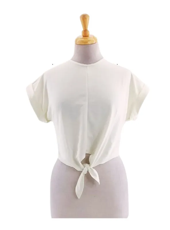 KNOT FRONT CROPPED TOP sold by FBO