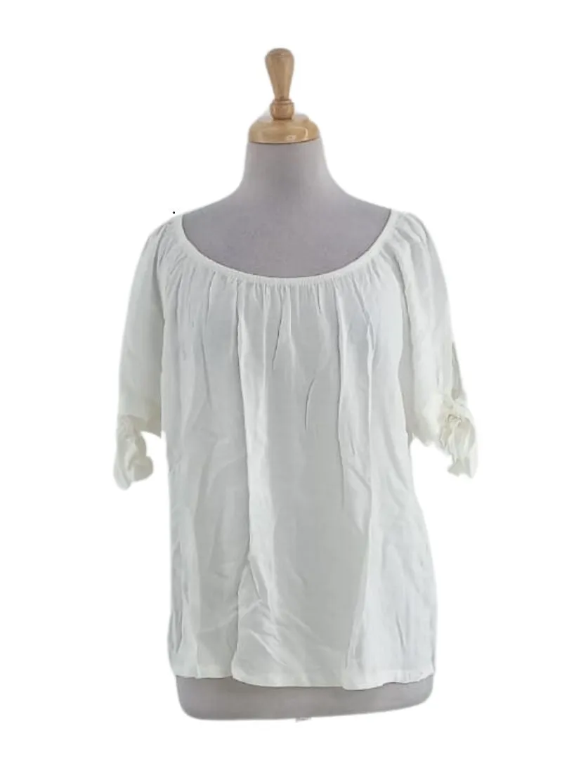 RUCHED NECK BLOUSE sold by FBO