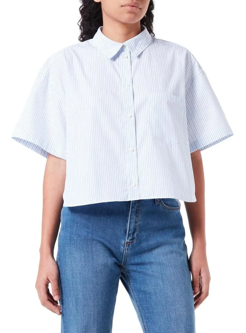 STRIPPED RELAXED POPLIN SHIRT sold by FBO