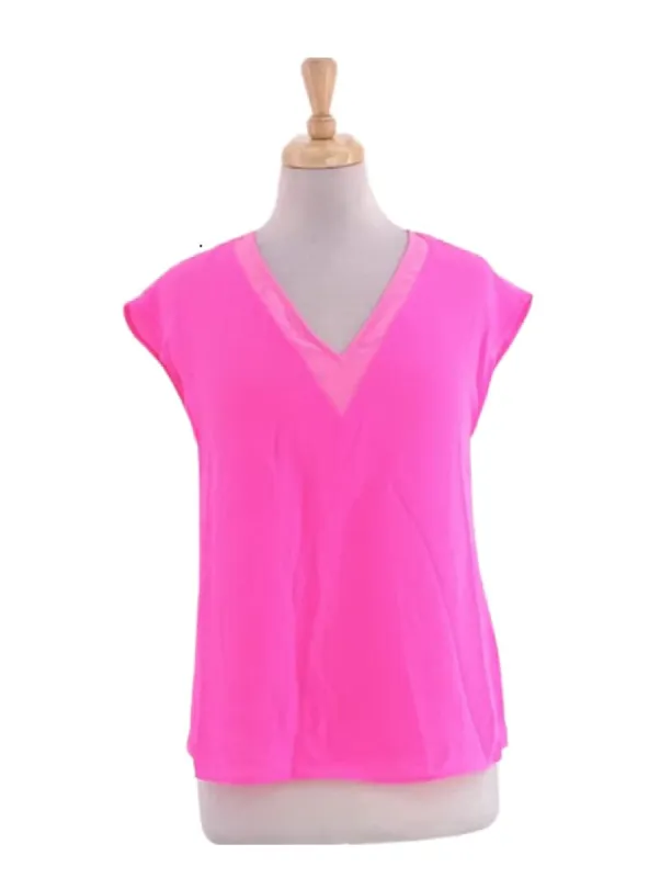 V NECK MESH BLOUSE sold by FBO