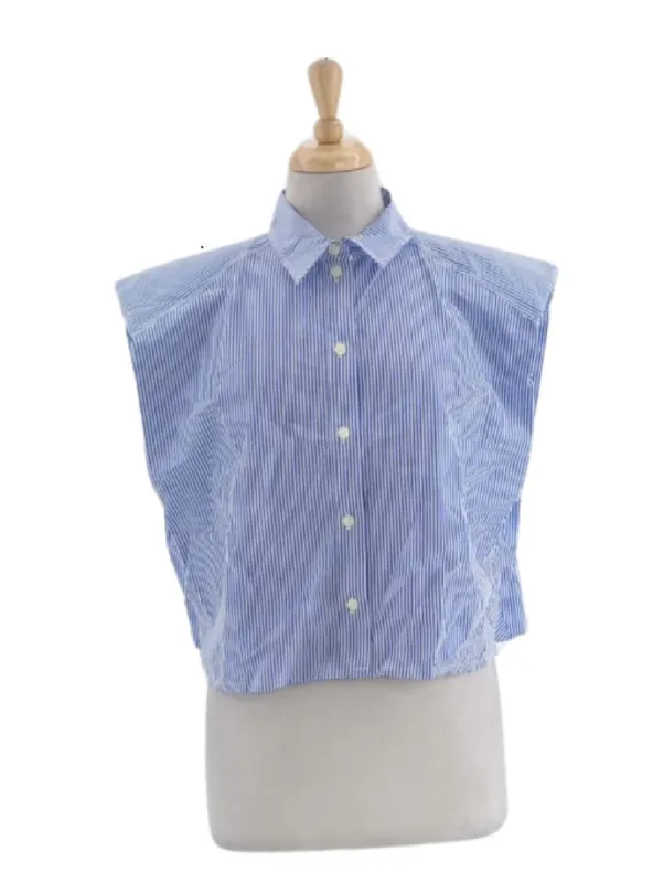 PADDED SHOULDER SLEEVELESS BLOUSE sold by FBO