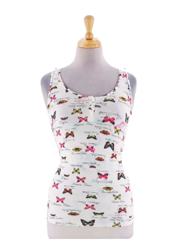 BUTTERFLY PRINT TANK TOP sold by FBO