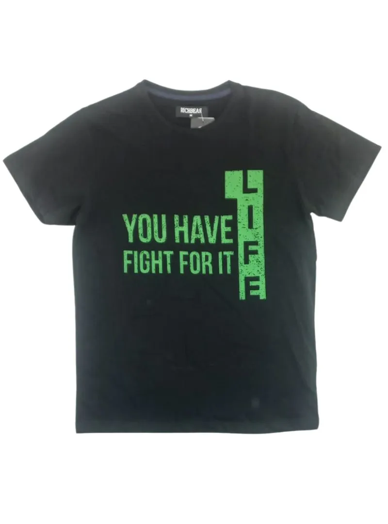 STATEMENT PRINTED CREW NECK TEE sold by FBO