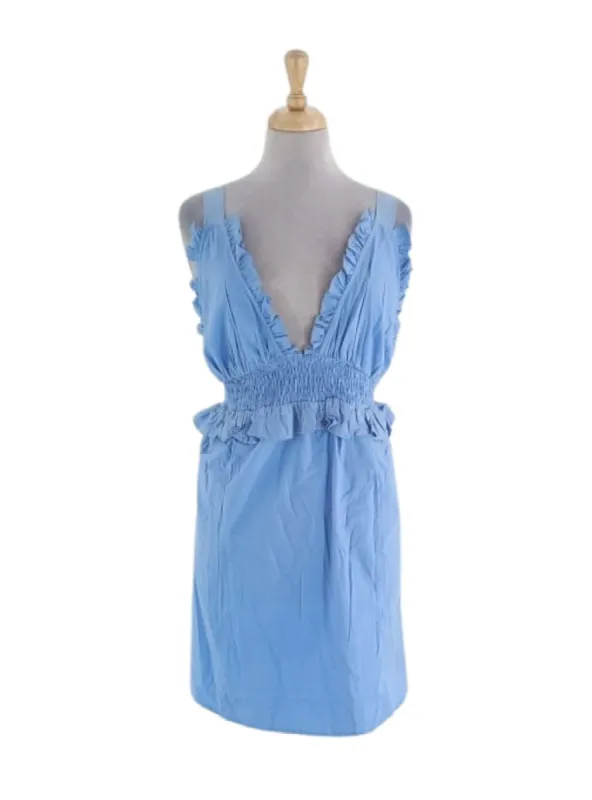 SHIRRED FRILL DETAILED DRESS sold by FBO