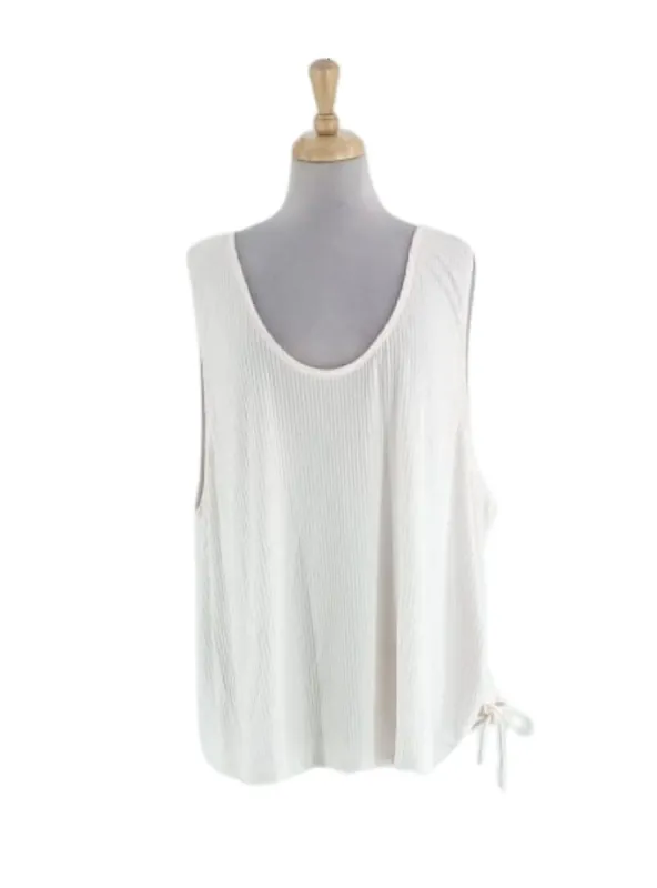 RUCHED SOFT KNIT RIBBED TOP sold by FBO