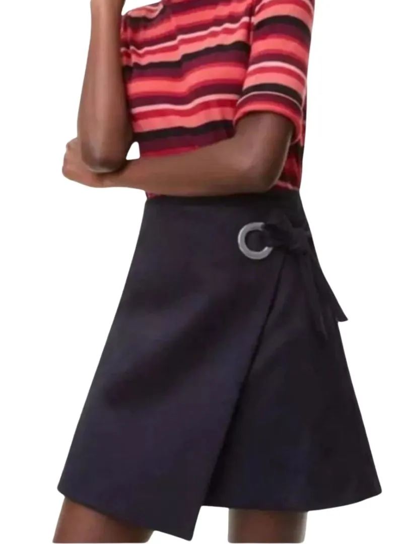 SUEDE FEEL WRAP SKIRT sold by FBO