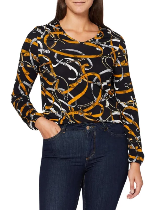DETAILED V-NECK LONG SLEEVE TOP sold by FBO