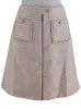 DETAILED TEXTURED ZIP UP SKIRT sold by FBO