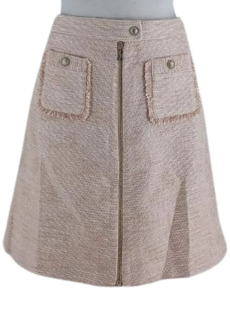 DETAILED TEXTURED ZIP UP SKIRT sold by FBO