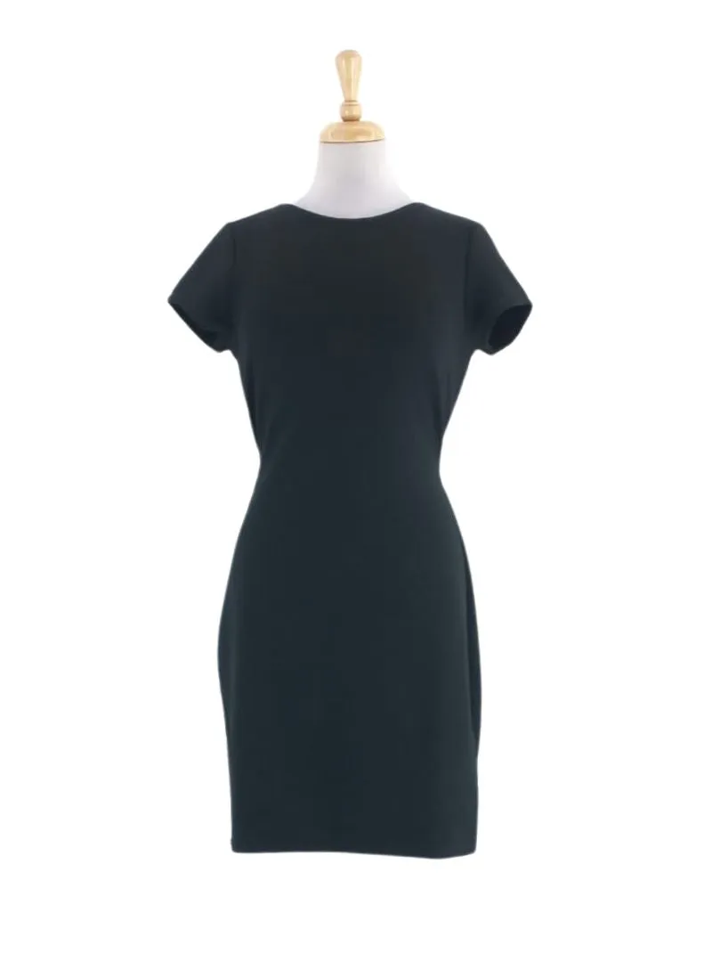 RIB TEXTURED OPEN BACK FITTED DRESS sold by FBO