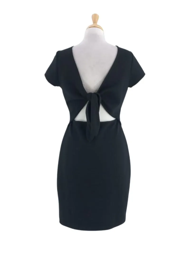 RIB TEXTURED OPEN BACK FITTED DRESS sold by FBO product image thumbnail 2