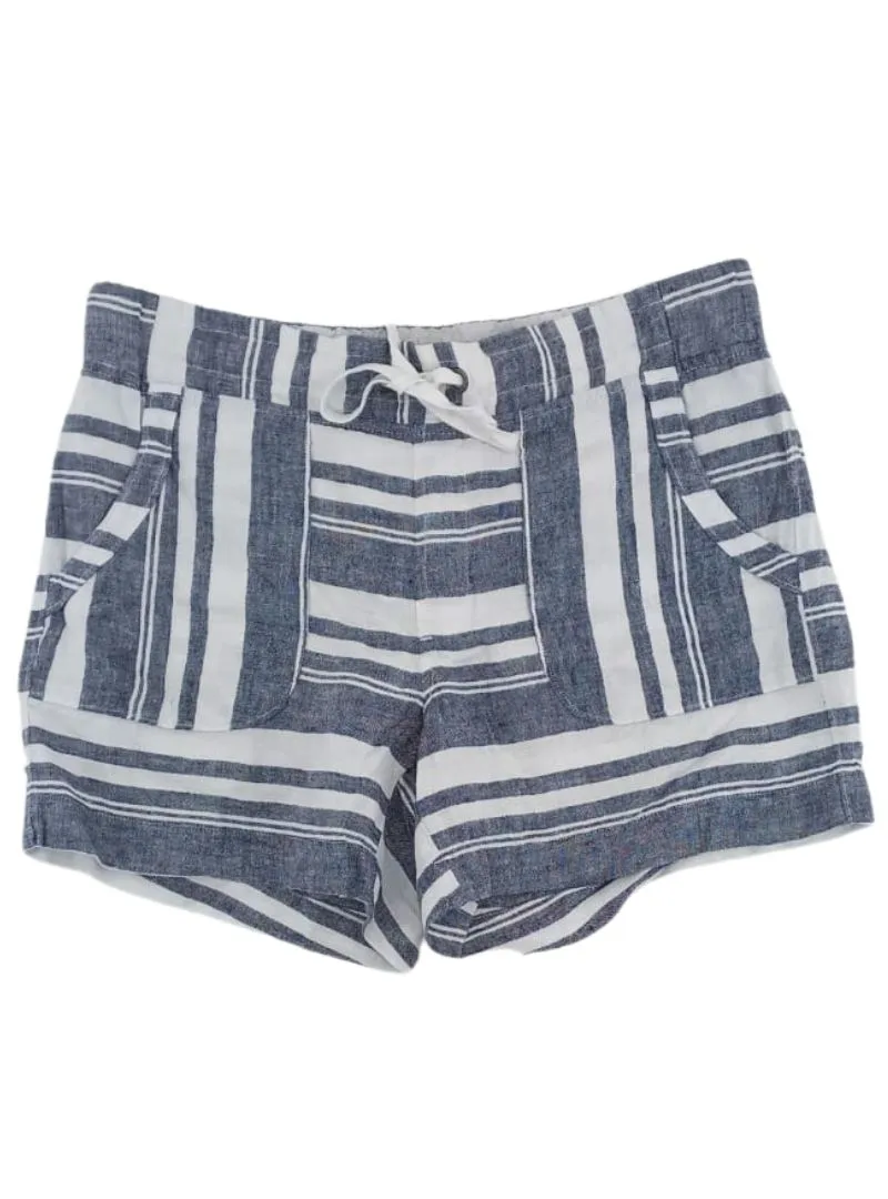STRIPED PATTERNED LINEN FEEL SHORT sold by FBO