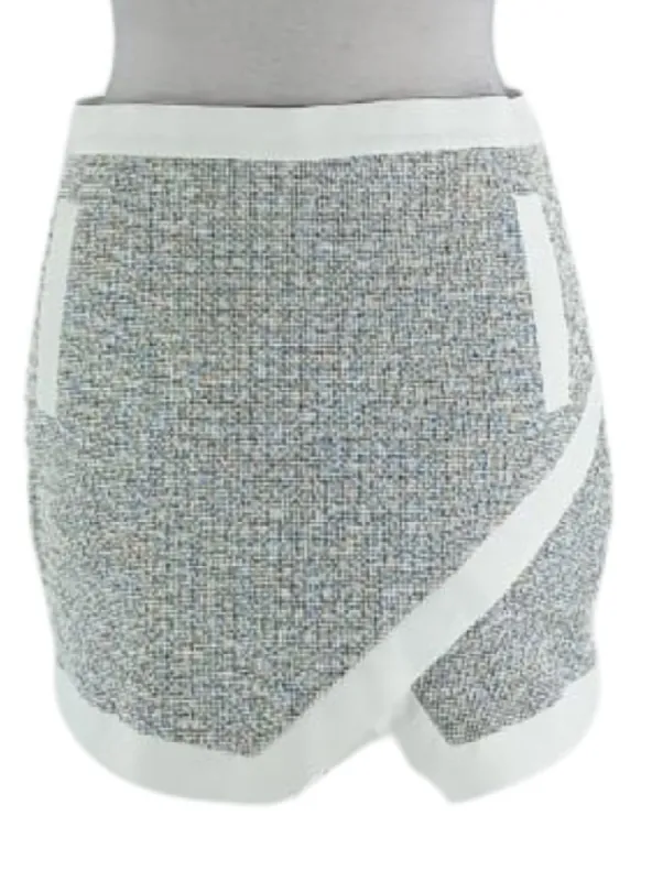 TEXTURED KNIT MOCK POCKET SKIRT sold by FBO