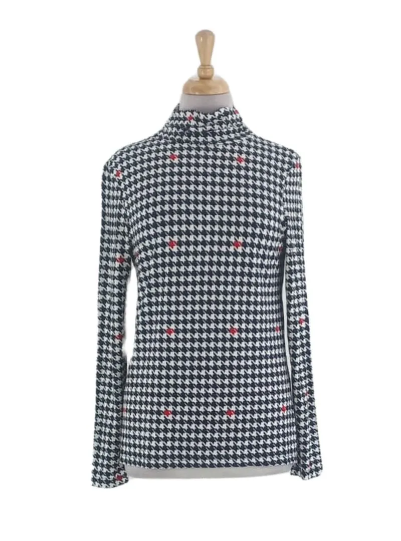 PATTERNED POLO NECK TOP sold by FBO