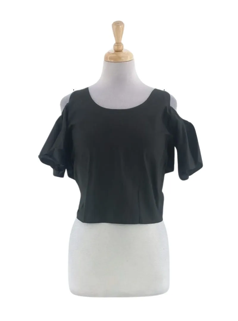 COLD SHOULDER TIE BACK BLOUSE sold by FBO