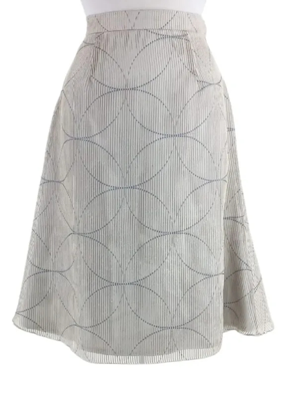 TEXTURED STRIPED FLARE SKIRT sold by FBO