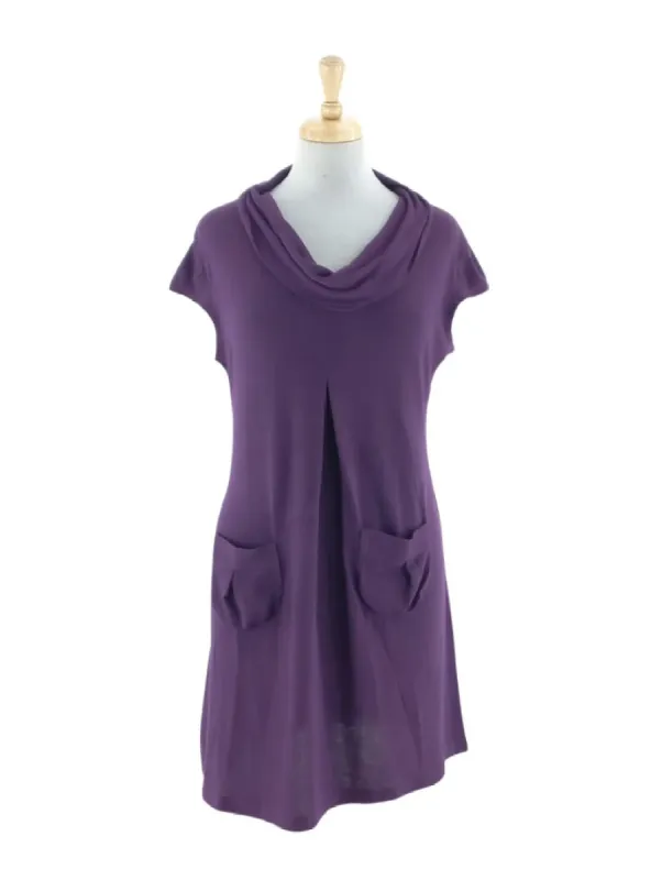 KNITTED COWL NECK DRESS sold by FBO