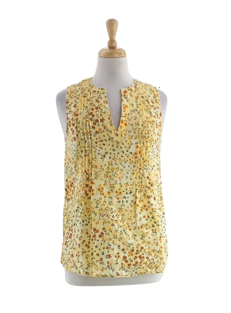 PLEATED FLORAL BLOUSE sold by FBO
