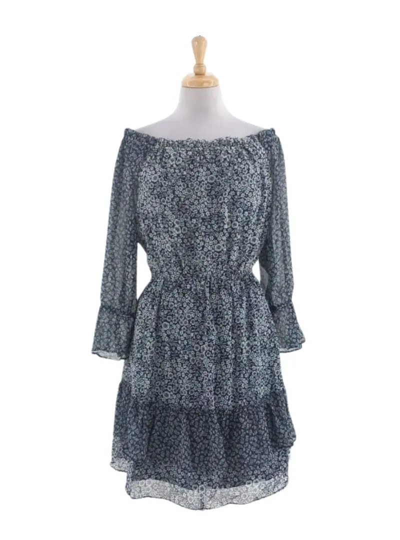 DETAILED OFF SHOULDER DRESS sold by FBO