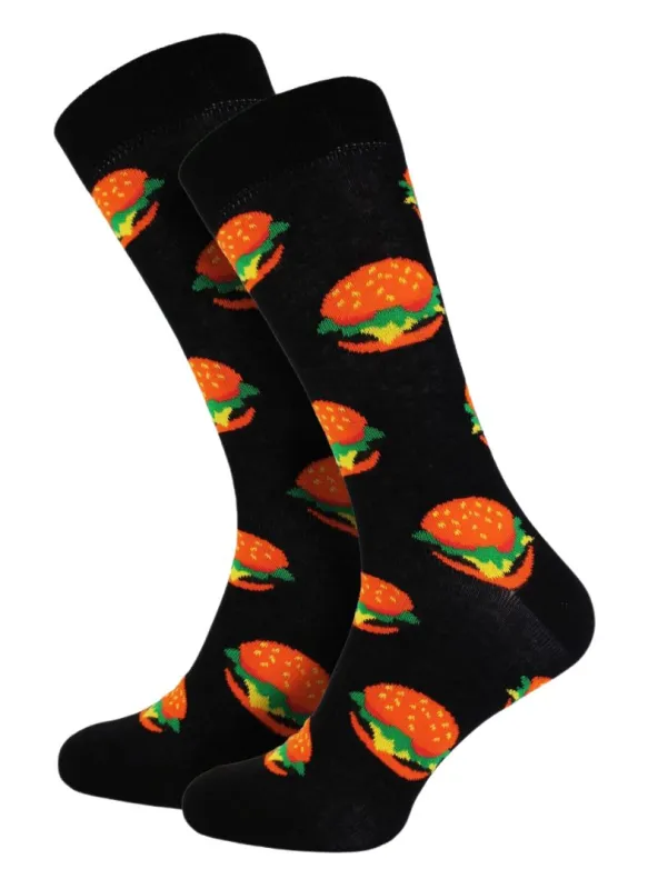 BURGER PRINT DETAIL SOCKS sold by FBO