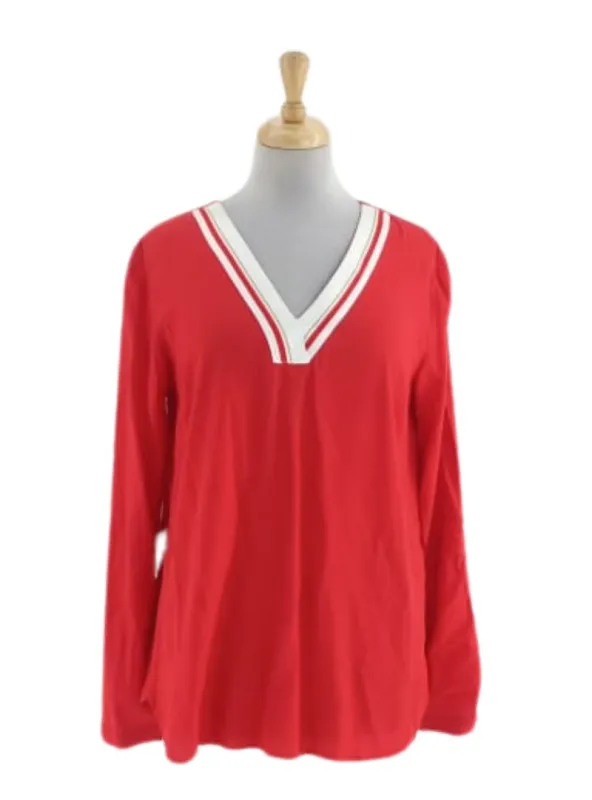 V-NECK LONG SLEEVE BLOUSE sold by FBO