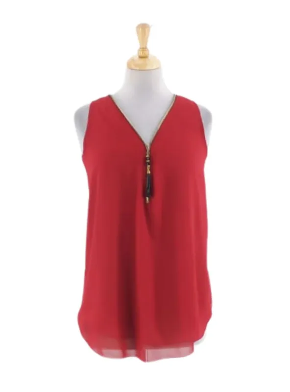 SLEEVELESS BLOUSE WITH ZIP sold by FBO