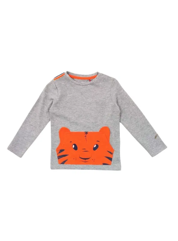 TIGER PRINT CREW NECK TEE sold by FBO